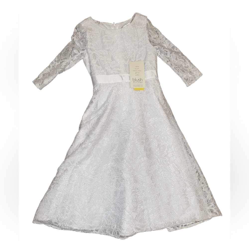 Blush by US Angels white lace girls dress size XS 5/6
